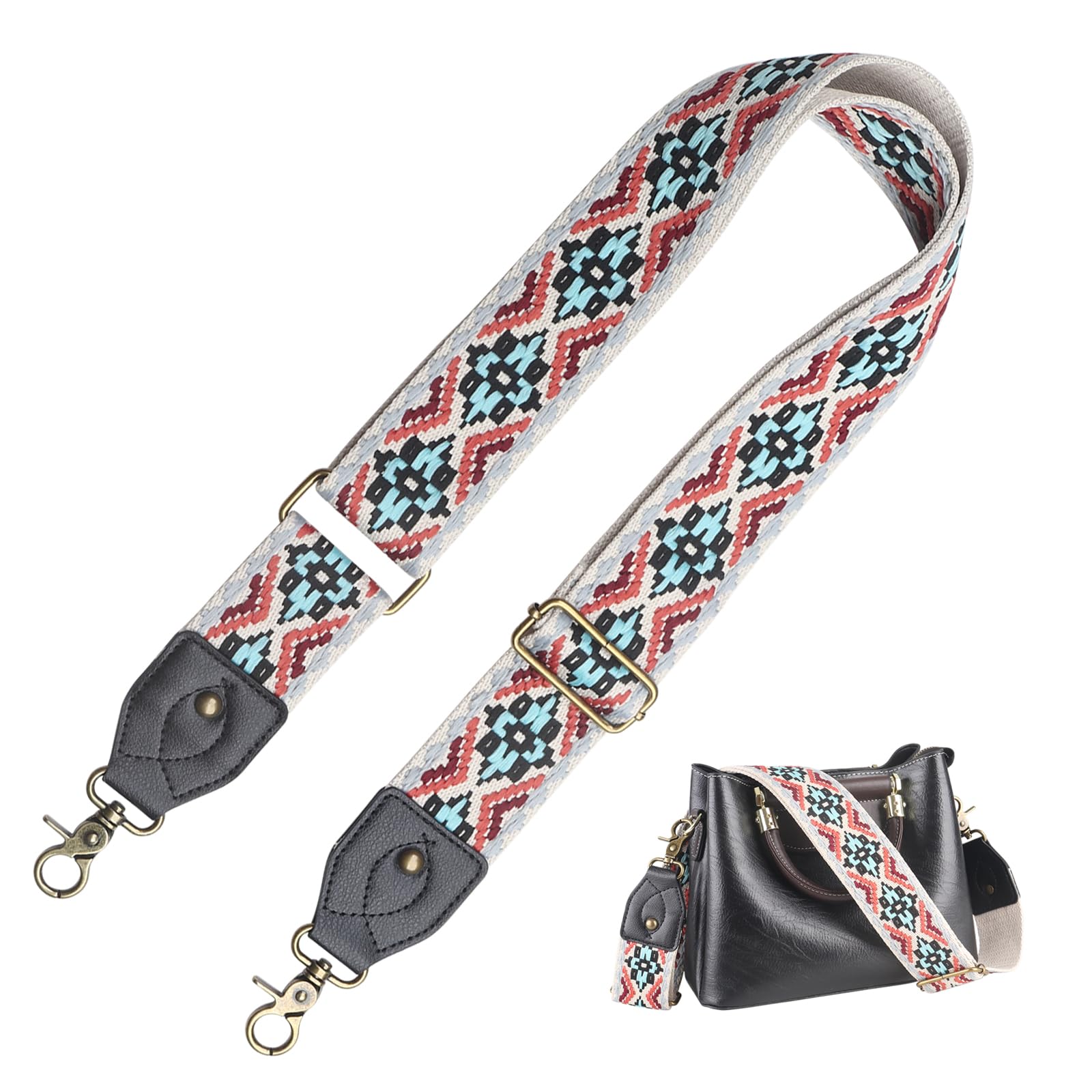 Wide Crossbody Shoulder Strap Replacement for Purses & Bags - Adjustable Purse Extender Accessory, Durable Guitar Strap - Perfect for Everyday Use, Travel & Shopping