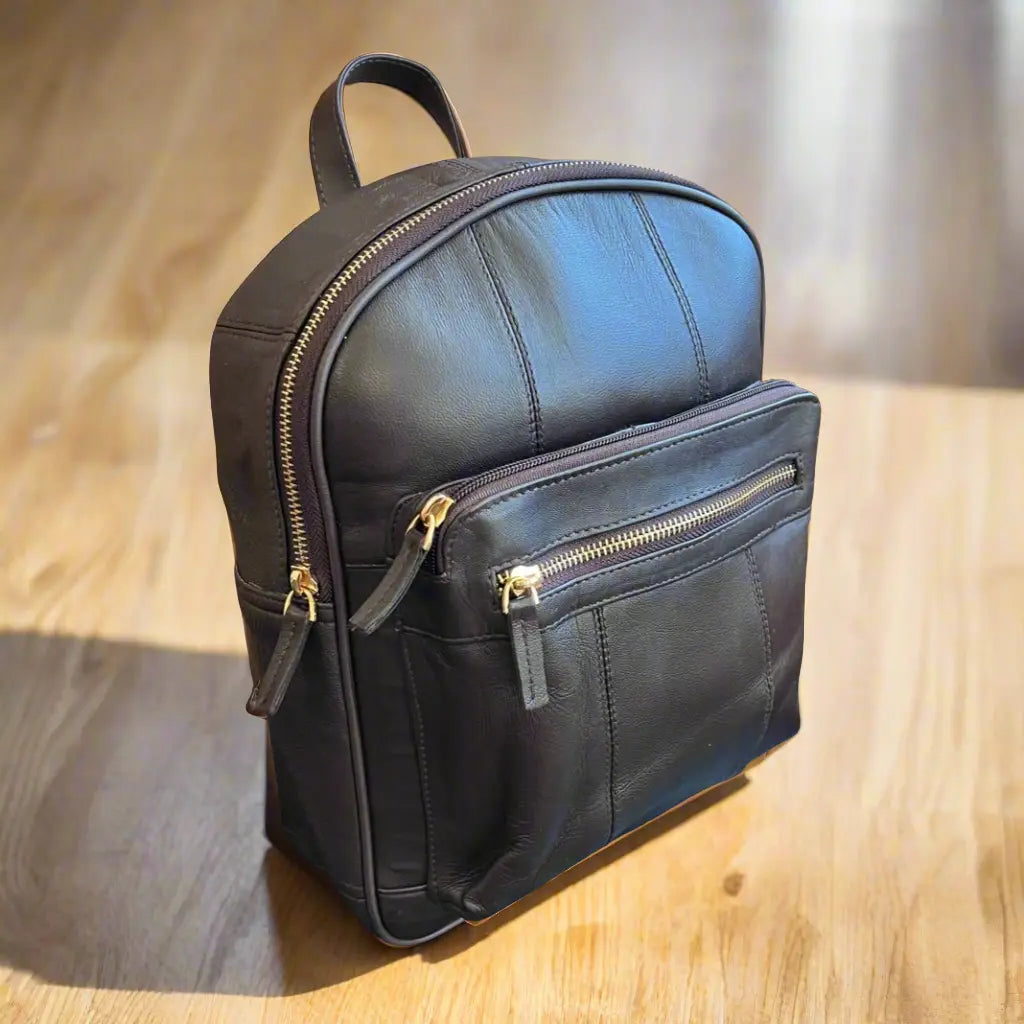 Premium BOL Leather Backpack for Men & Women - Durable Genuine Leather Laptop Backpack with USB Charging Port - Perfect for Work, Travel & College