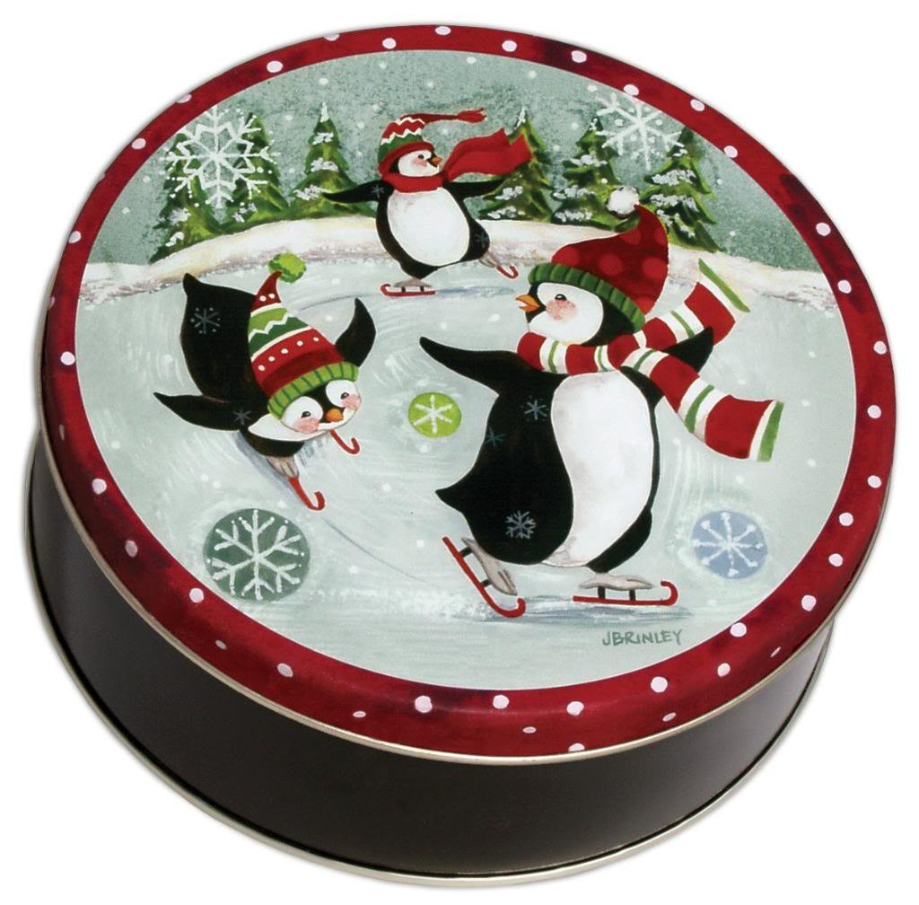 Scott's Cakes Halloween Mix Chocolate Covered Sunflower Seeds in Mini Skating Penguins Tin - Perfect for Trick-or-Treating, Party Favors & Holiday Gifts