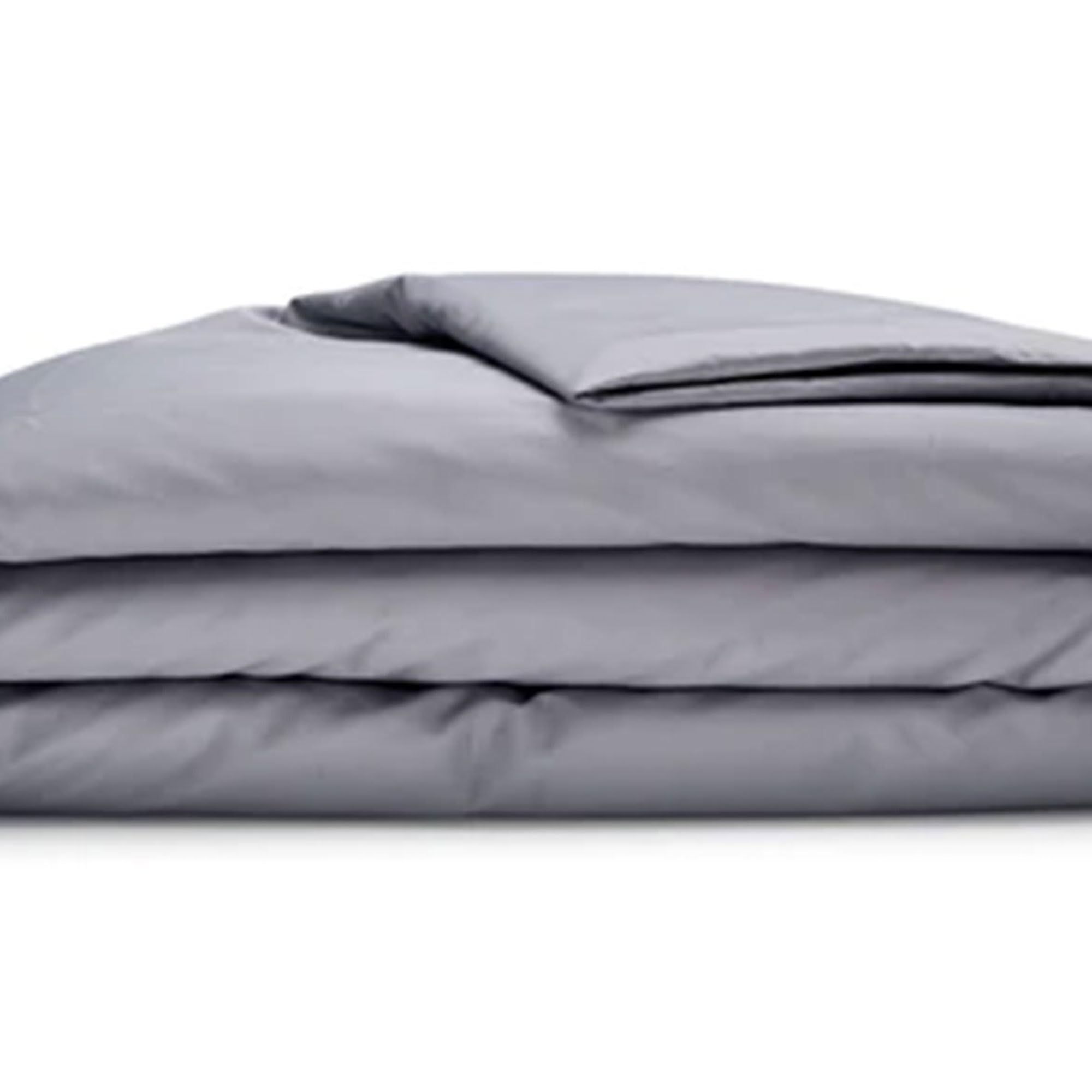 Sleepgram Supima Cotton 400 Thread Count Luxury Duvet Cover - Silver Ion Infused, Machine Washable, Zippered Closure with Travel Bag - King Size, Grey Stone - Perfect for Bedroom, Hotel & Travel Use