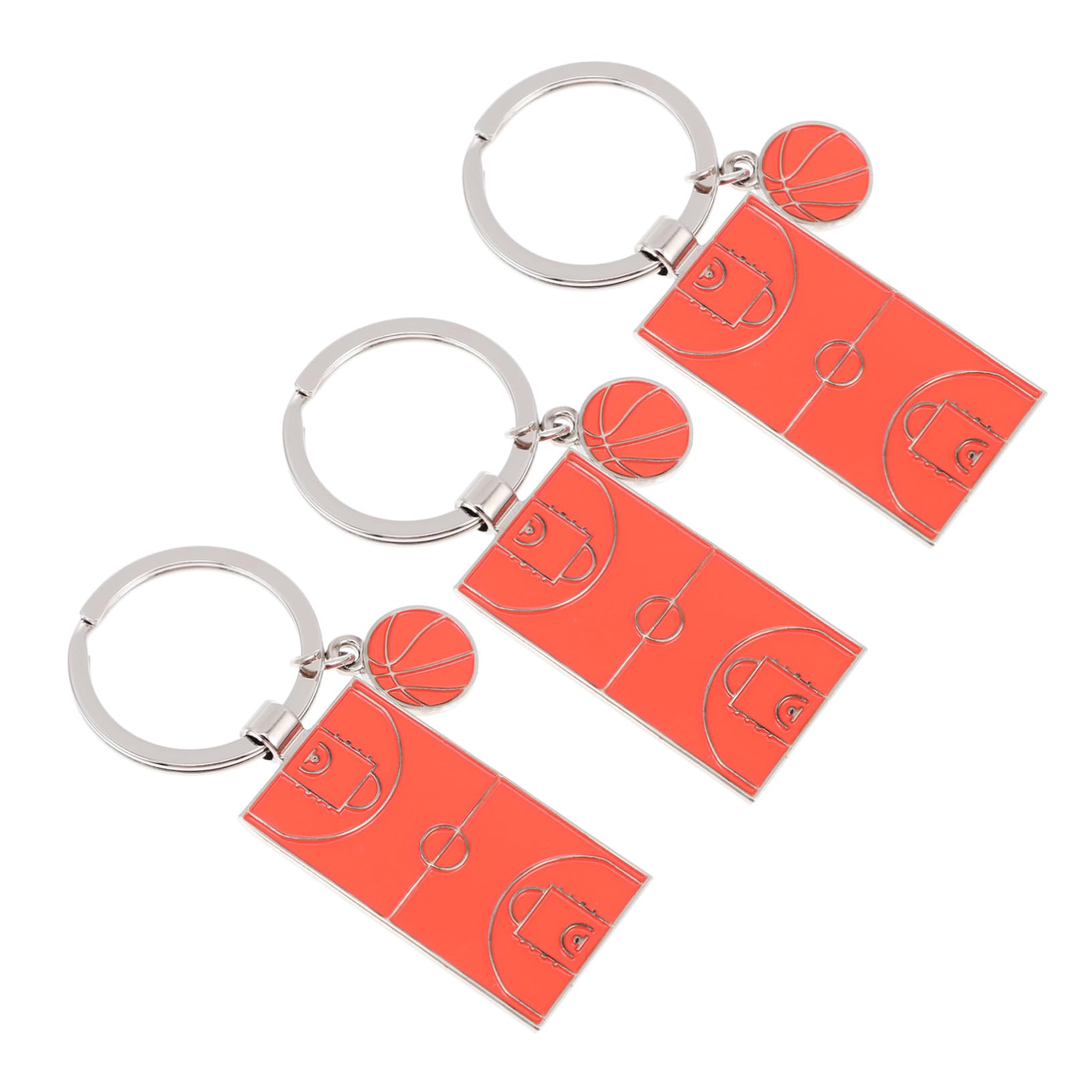 Balacoo 3-Piece Basketball Keychain Set - Sports Key Pendants for Men & Women - Perfect for Basketball Fans, Gifts, and Gym Bag Accessories