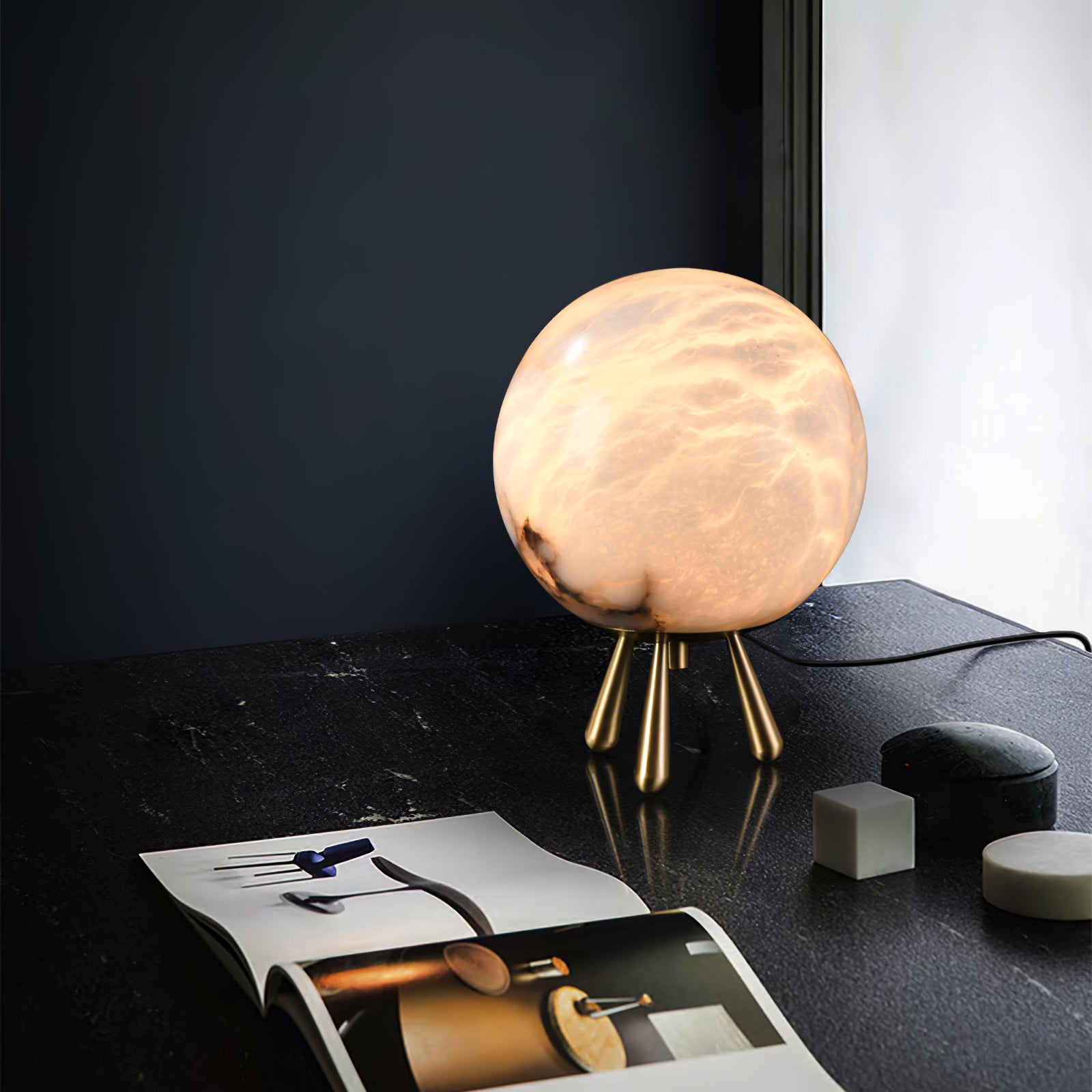 Romi Table Lamp - Modern LED Desk Light with Adjustable Brightness for Home Office, Bedroom & Study Room | Perfect for Reading, Working & Decor