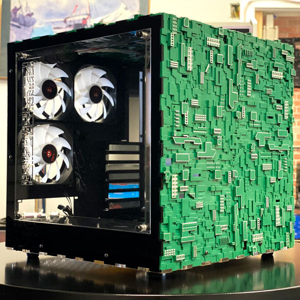 Star Trek Borg Cube ATX PC Case - Green Edition | High-Performance Gaming Tower | Ready to Ship | Perfect for Sci-Fi Fans & Gaming Setups