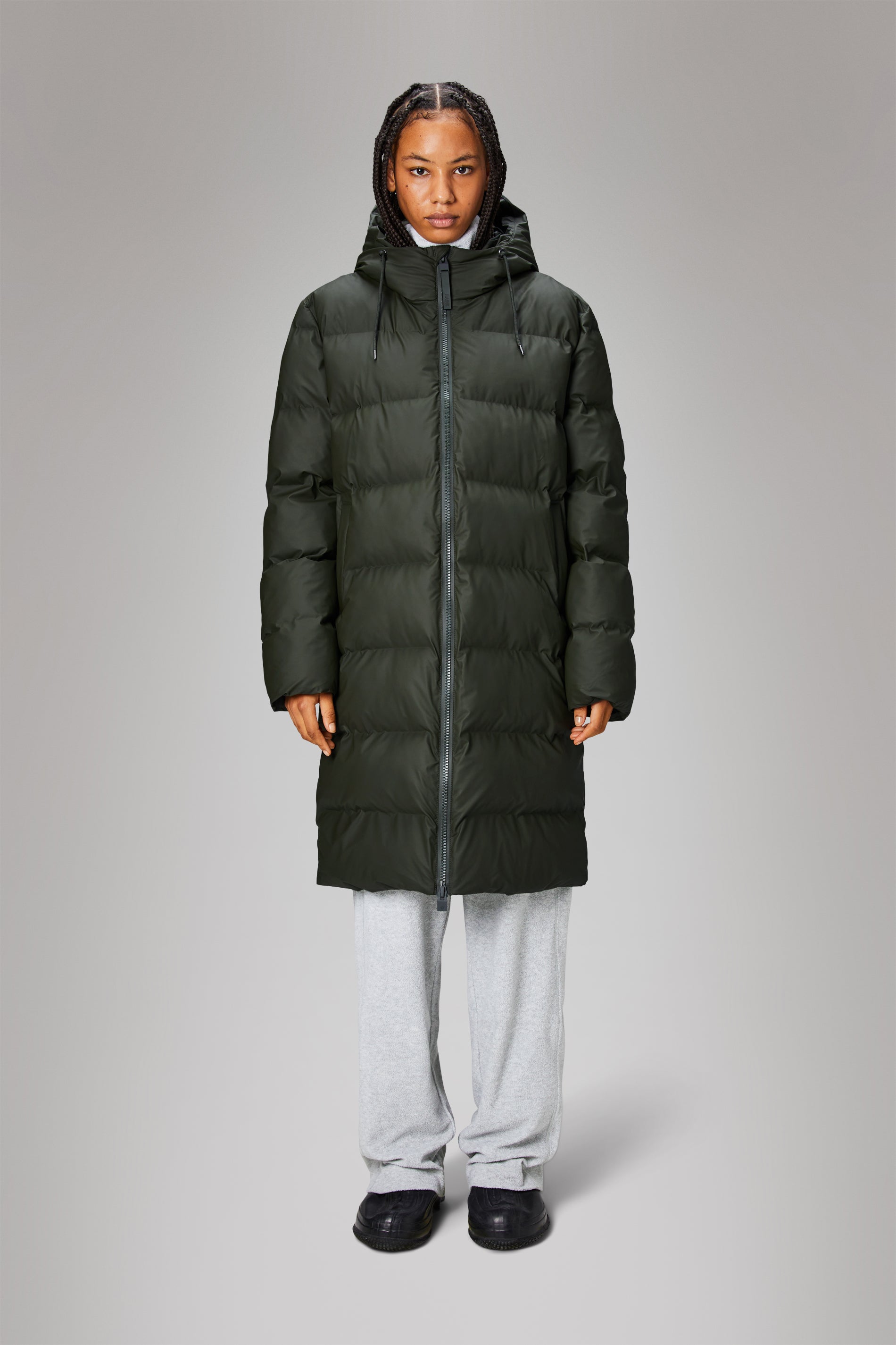 Alta Longer Puffer Jacket for Women - Lightweight Warm Winter Coat with Hood, Waterproof Windproof Down Alternative Jacket for Outdoor Activities, Hiking, and Cold Weather
