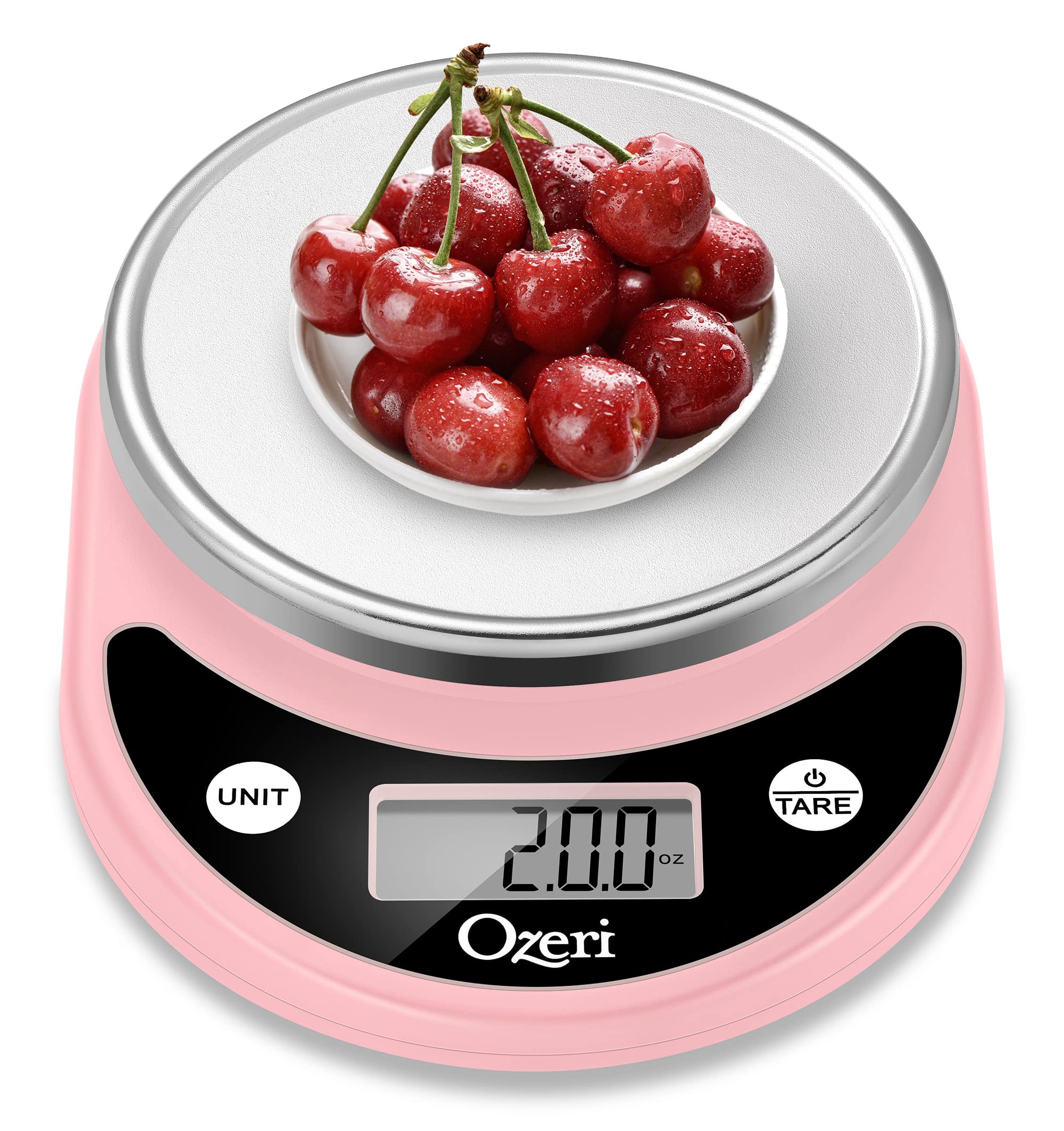 Ozeri Pronto Digital Kitchen Scale - Multifunction Food Scale with Precision Weighing, 11 lbs Capacity, Crystal Rose Design - Perfect for Baking, Cooking, and Portion Control