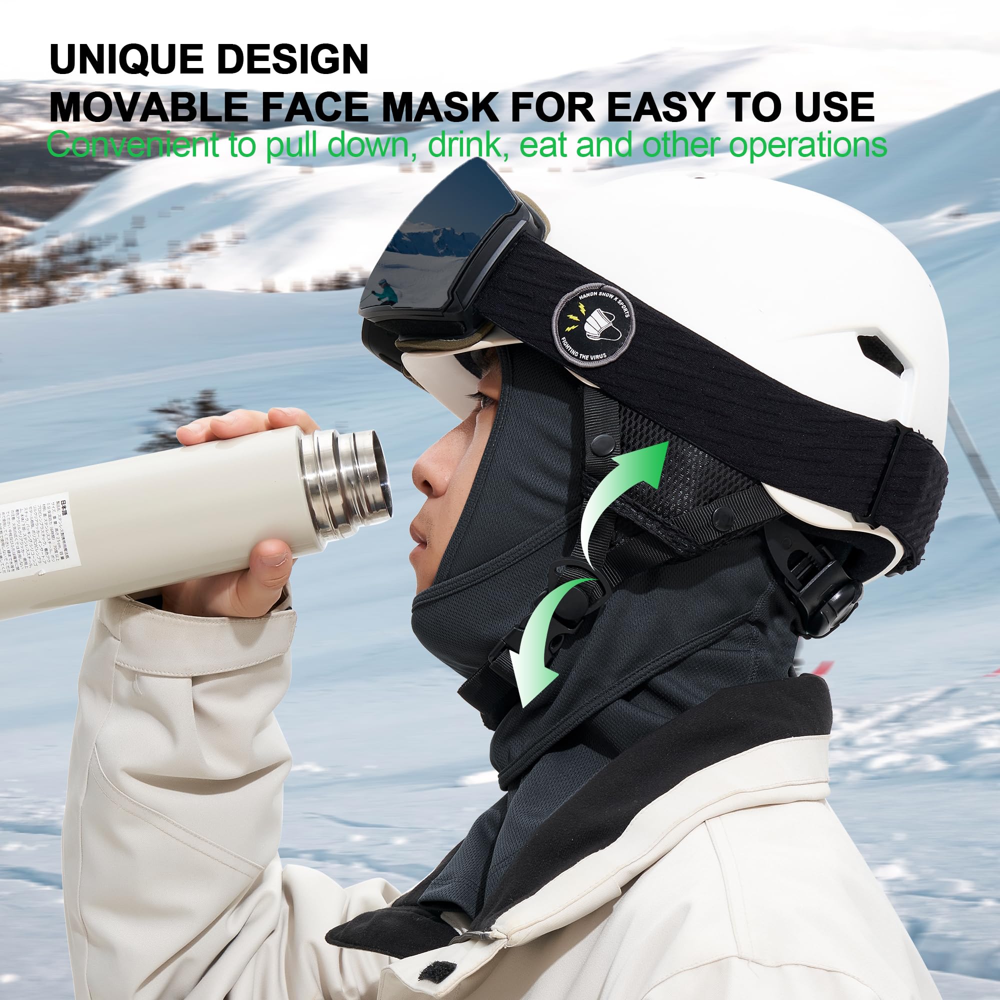 3-Pack Balaclava Ski Mask for Men & Women - Breathable Full Face Cover for Sun Protection & Cold Weather - Ideal for Skiing, Snowboarding, Cycling & Outdoor Activities