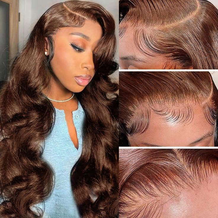 Brown Lace Front Wig Human Hair