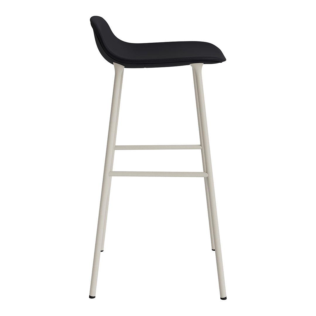 Modern Form Bar Stool with Metal Legs & Upholstered Seat - Perfect for Kitchen Islands, Home Bars & Commercial Use