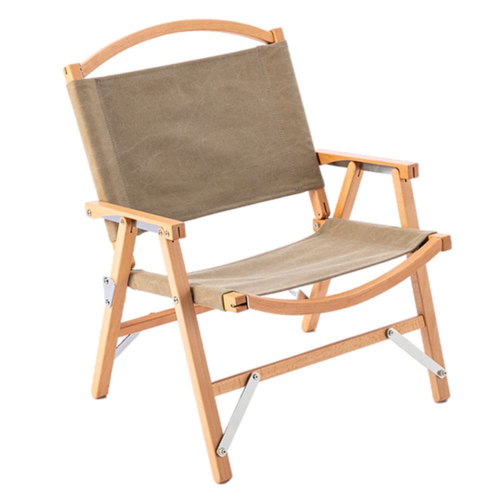 Best Folding Outdoor Chairs for Beach & Camping - Portable Canvas Seat Solid Wood Lawn Chairs for Patio, Backyard, Picnic & Travel - Lightweight & Durable Leisure Chairs