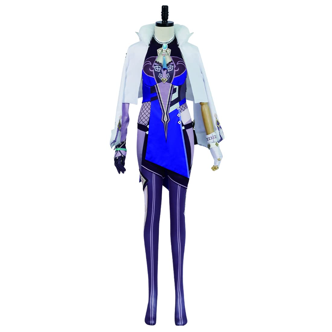 Genshin Impact Yelan Cosplay Costume - Official Anime Game Uniform Dress Outfit for Halloween, Conventions & Cosplay Events