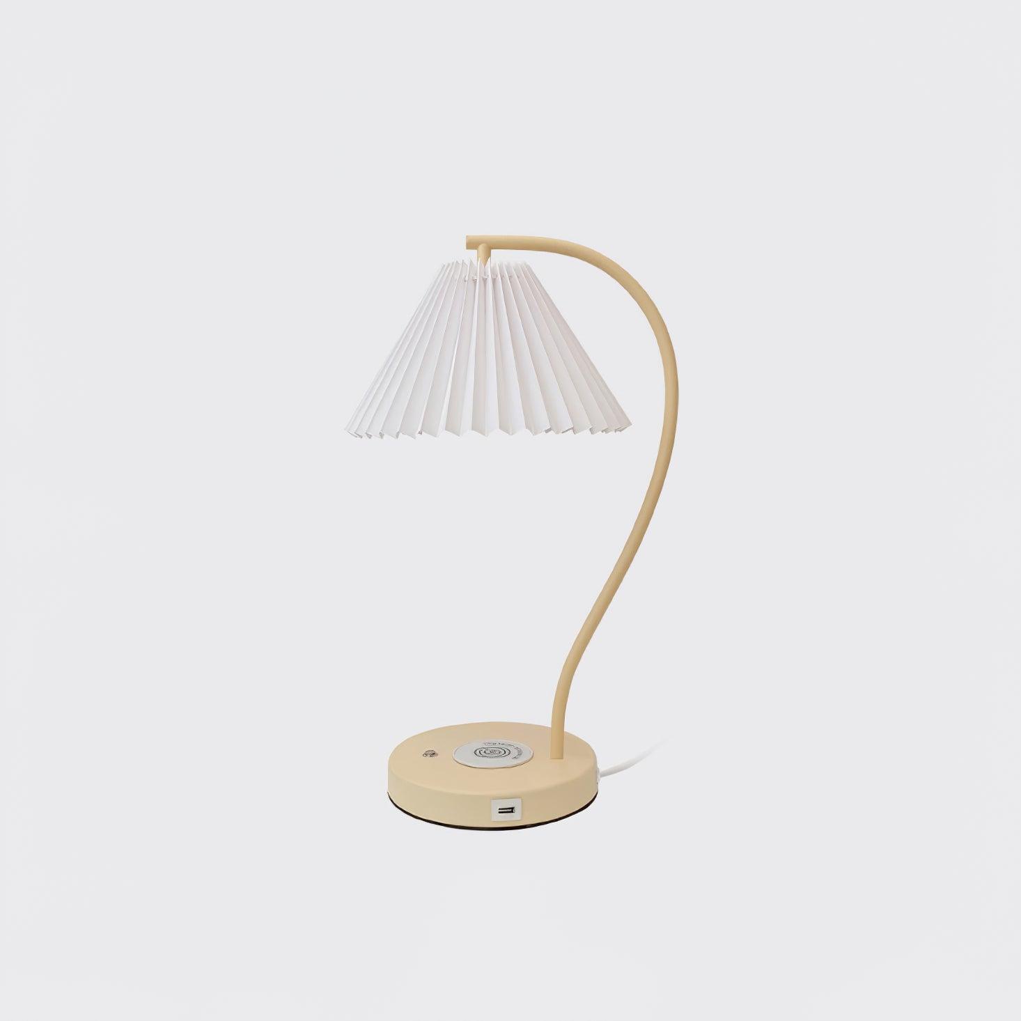 Elegant Crescini Pleated Table Lamp - Modern Home & Office Lighting - Perfect for Bedroom, Living Room, and Workspace Decor