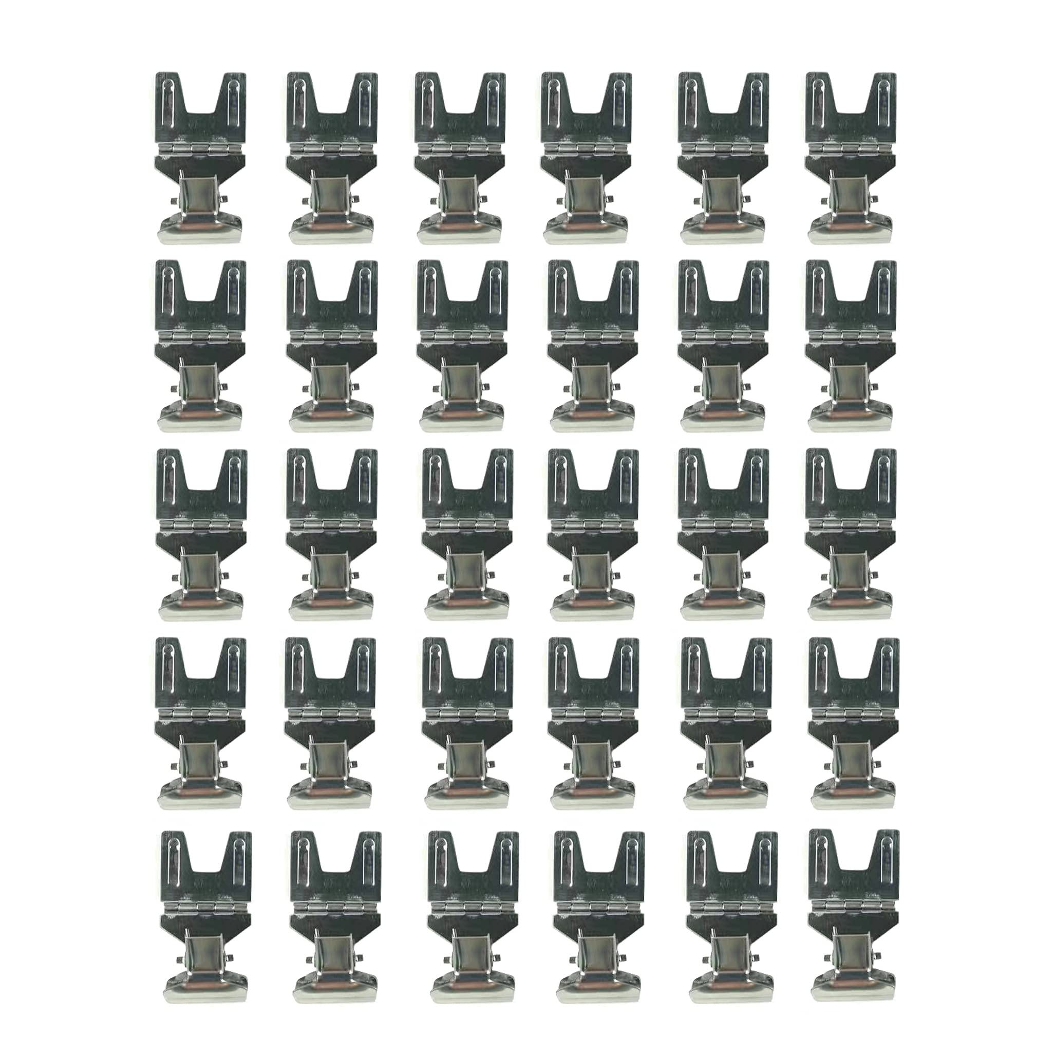 Metal POP Clip Sign Stand Holder - 30 Pack Silver, Bread Store Price Tag & Advertising Display Clip Holder for Retail, Bakery, and Supermarket Use