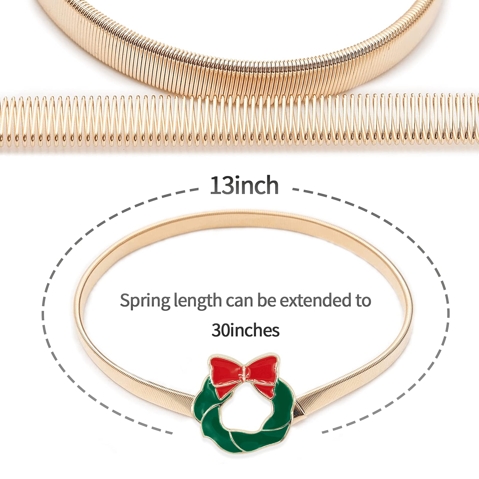 4 Pack Christmas Curtain Tiebacks - Aluminum Alloy Spring Design with Carved Wreath Pattern - Modern Holiday Drapes Holder for Living Room, Bedroom & Window Decor - Perfect for Xmas Home Decoration & Gift Giving