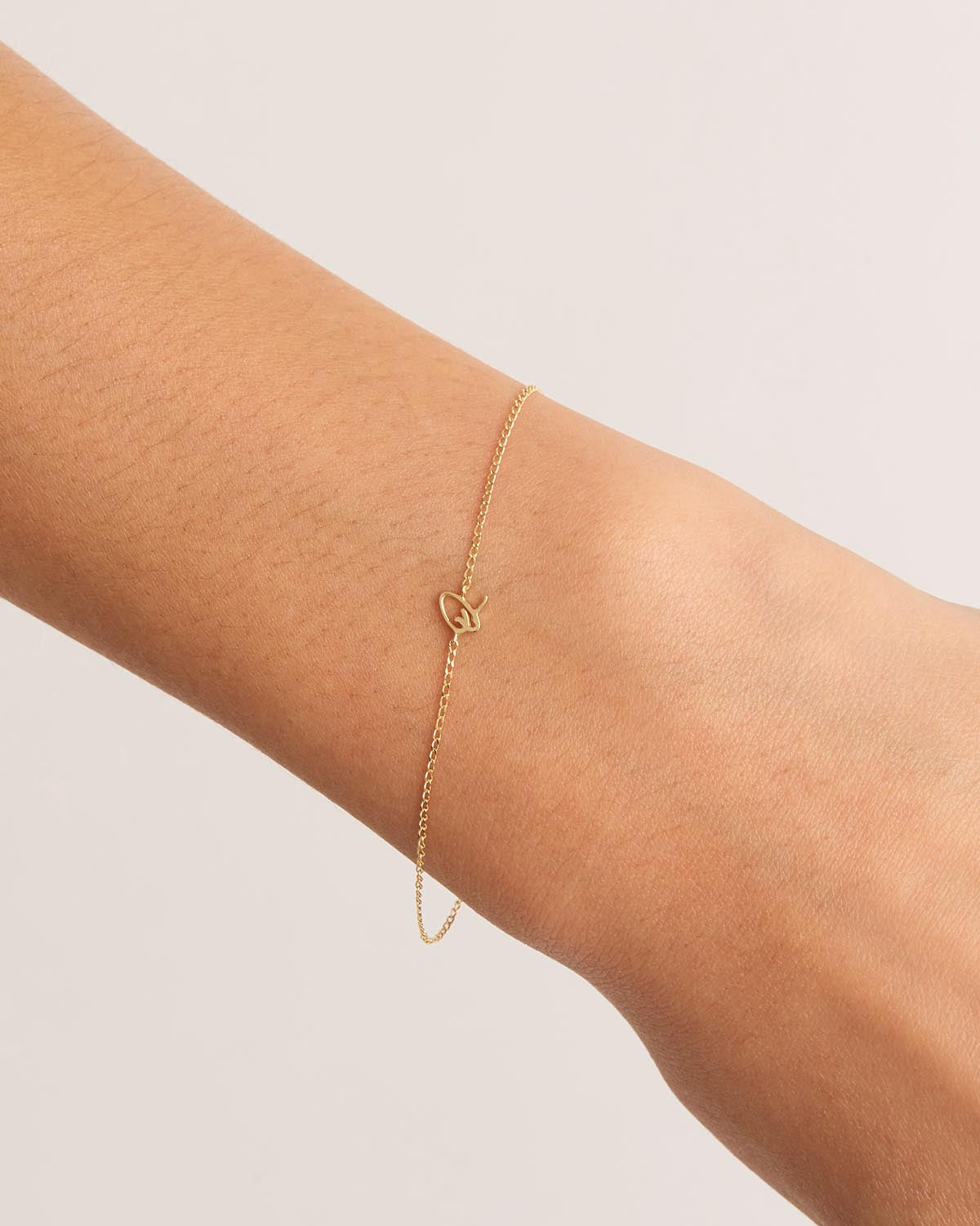 14K Solid Gold Love Letter Bracelet - Dainty & Elegant Jewelry for Women, Perfect Gift for Anniversary, Valentine's Day & Special Occasions
