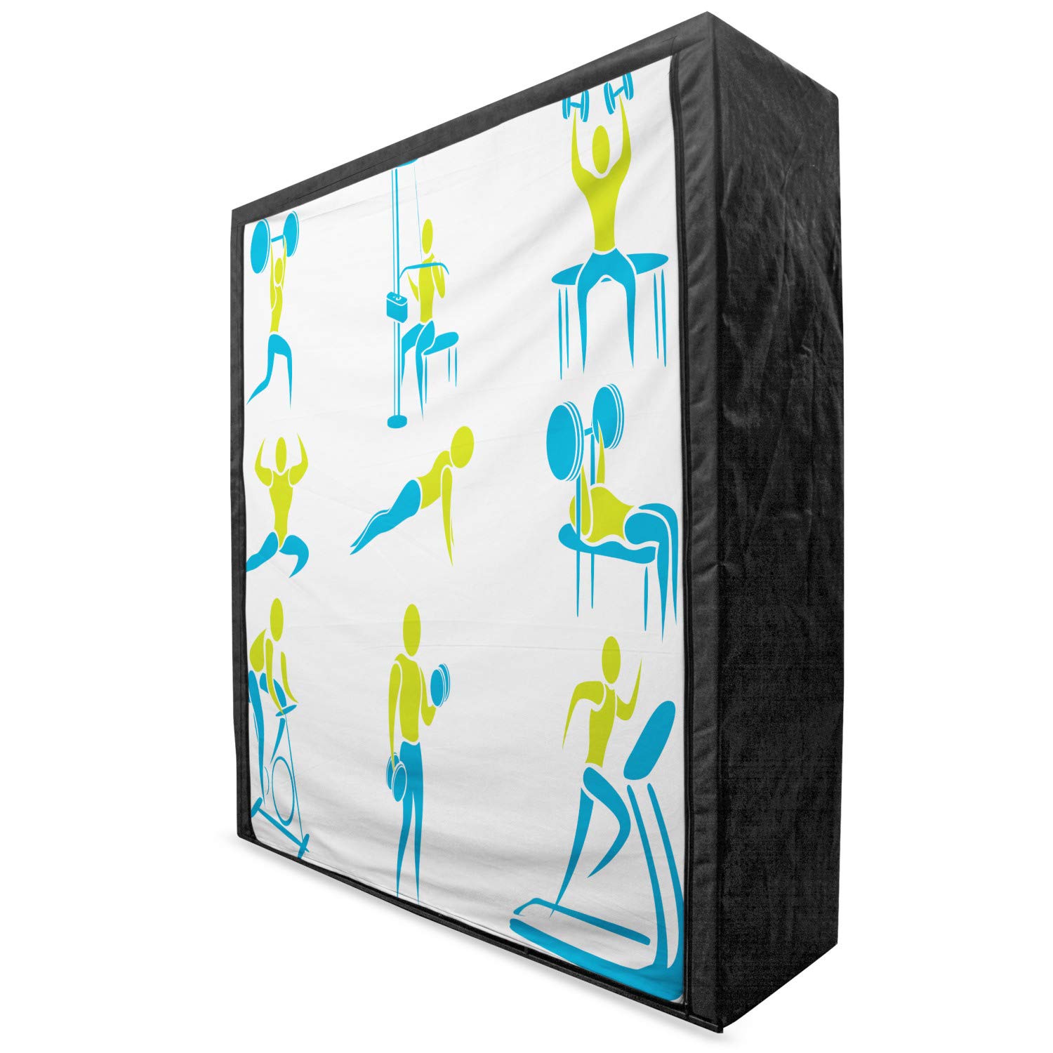 Ambesonne Portable Fabric Wardrobe for Gym & Home - 59