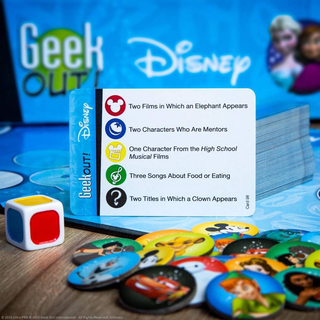 Disney Geek Out Party Board Game - Enchanting Trivia Bluffing Game with Favorite Disney Characters | Perfect for Family Game Night & Disney Themed Parties | Fun Group Game for Adults & Kids | Great for Birthday Parties, Movie Nights & Disney Fans