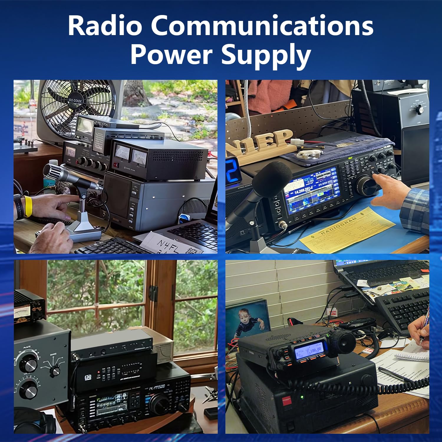 30A DC Regulated Bench Power Supply 13.8V with USB/Type-C Quick Charge - Universal AC-DC Converter for HAM Radio, Electronics Testing & DIY Projects - Compact Design with Anderson Connectors & 1/4