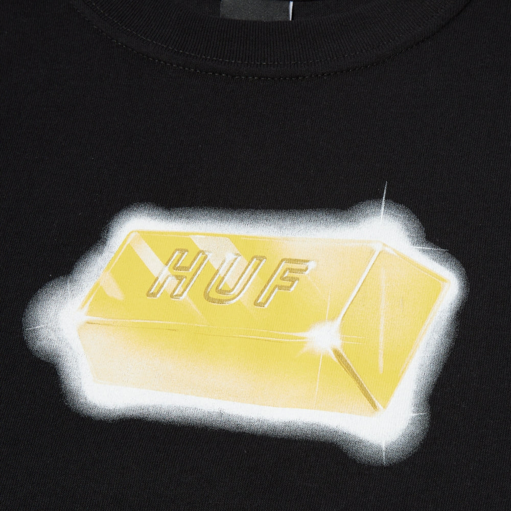 HUF Gold Standard Short Sleeve T-Shirt - Black | Men's Casual Streetwear Tee for Everyday Wear & Urban Fashion