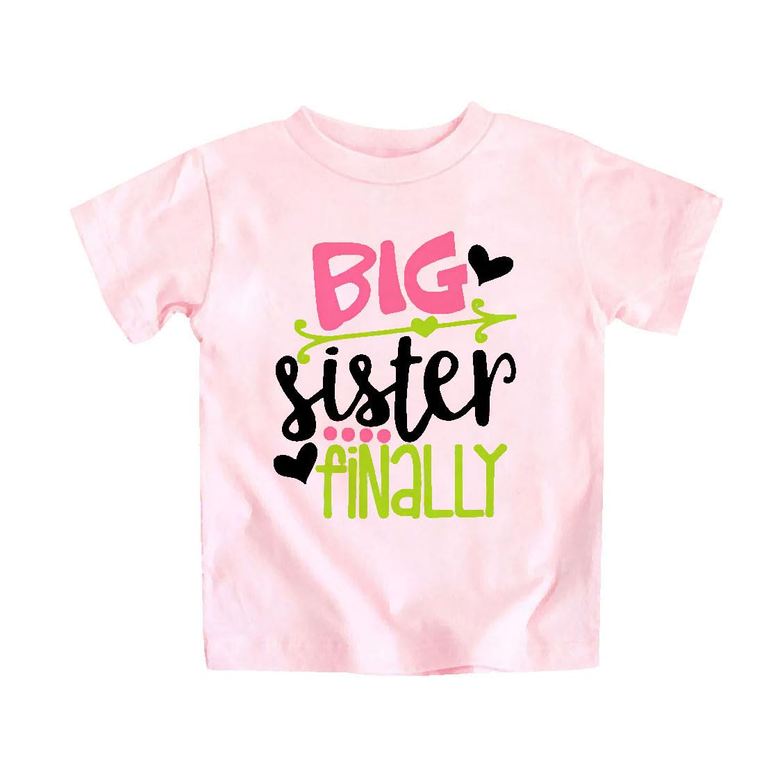 Big Sister Announcement T-Shirt for Toddler Girls - Cute Summer Sister Outfit - Soft & Comfortable Kids Tee - Perfect for Sibling Reveals, Gender Reveal Parties & Family Photos