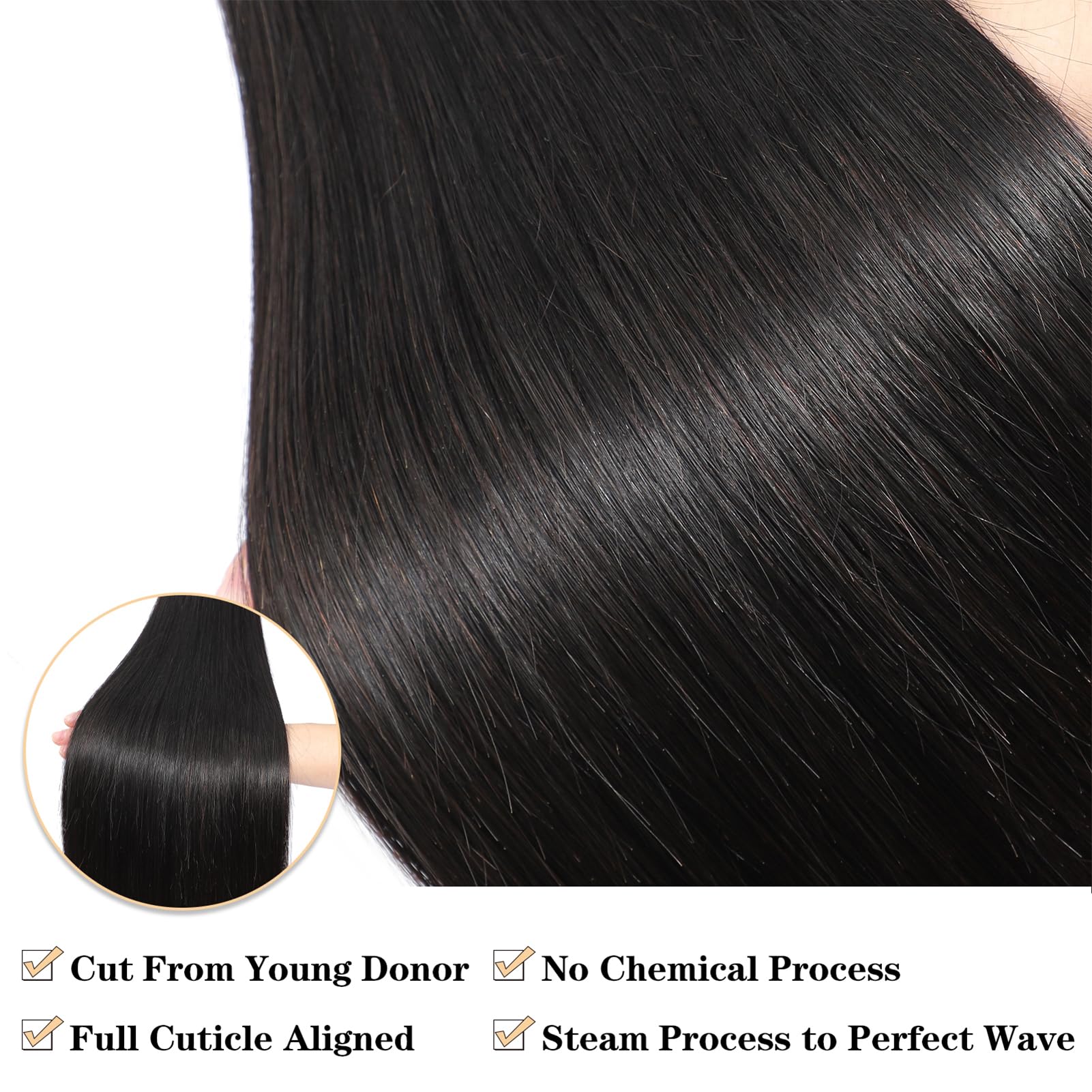 12A Grade 100% Unprocessed Brazilian Virgin Hair Bundles - 26