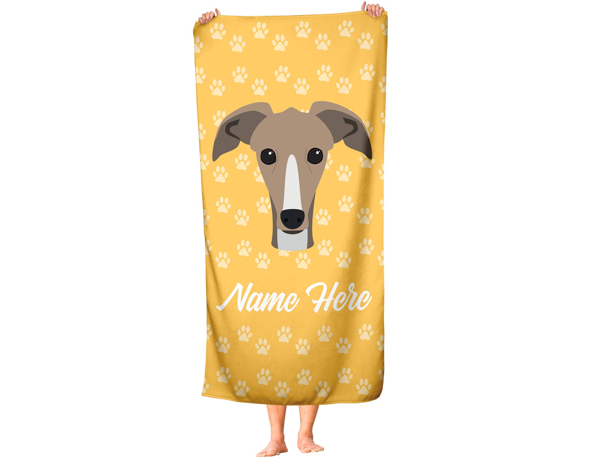 Personalized Italian Greyhound Beach & Bath Towels - Large & Medium Sizes - Custom Dog Lover Towels for Travel, Pool, Spa & Home Use - Perfect for Adults & Kids