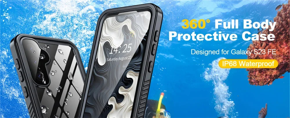 Samsung Galaxy S25 Plus Waterproof Case IP68 Certified - Underwater Protection for Swimming, Snorkeling & Beach Activities