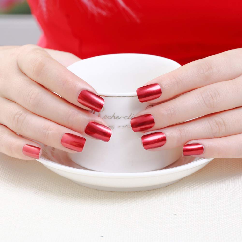 18ml Metallic Mirror Effect Nail Polish - Silver Glitter, Long-Lasting & Non-Peelable - Perfect for Parties, Weddings, and Special Occasions