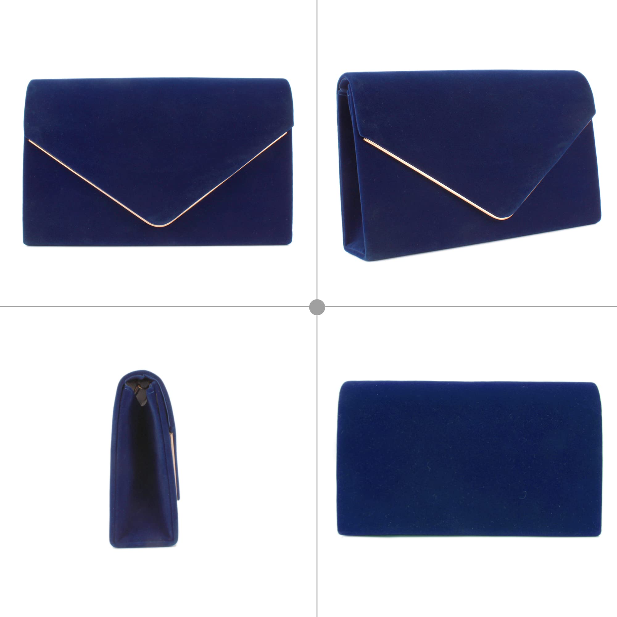 Aisi Women's Velvet Handbag - Elegant Envelope Evening Clutch with Chain Strap, Crossbody Purse for Party, Wedding & Bridal Events | Perfect for Night Out, Date Night & Special Occasions