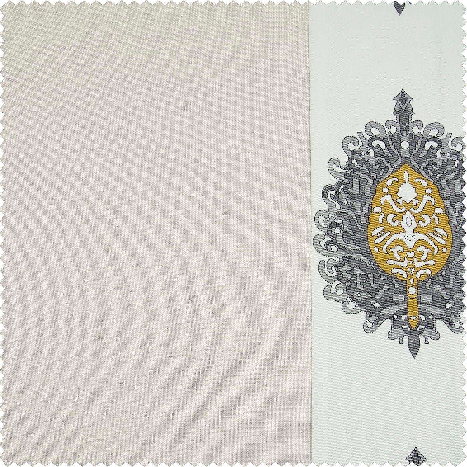 Authentic Mayan Gold Embroidered Cotton Fabric Swatch - Perfect for DIY Crafts, Quilting & Home Decor Projects