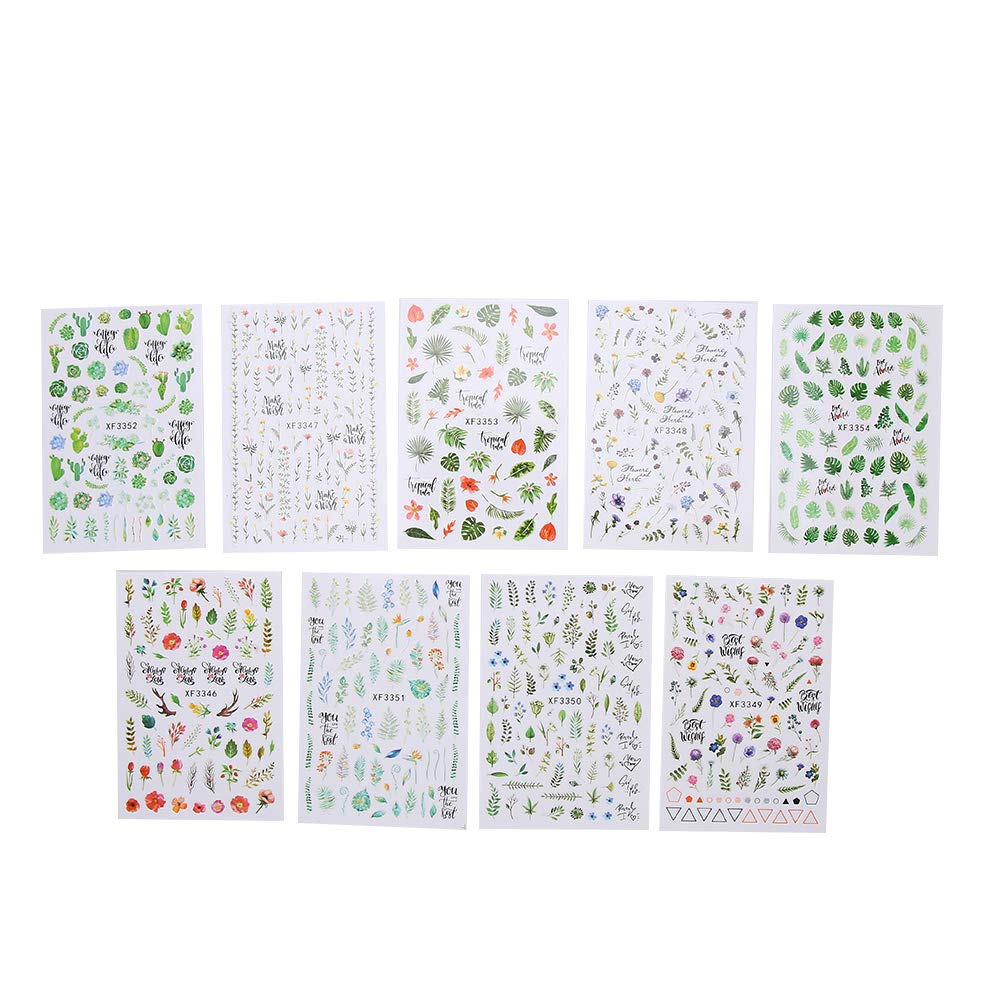9Pcs Nail Art Stickers - Butterfly, Star & Moon Nail Decals for DIY Manicure | Waterproof Nail Polish Strips for Women & Girls | Perfect for Parties, Weddings & Everyday Nail Decorations