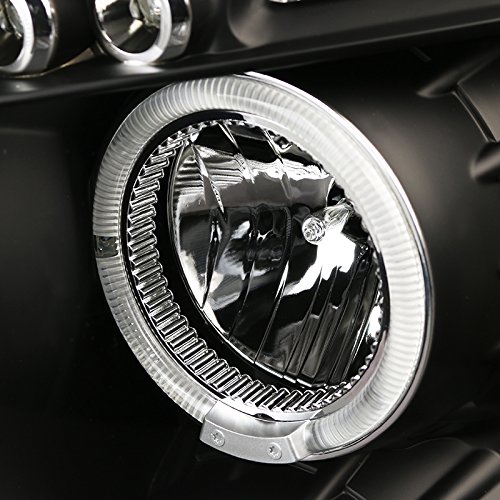 Spec-D Tuning 2LHP-SIV07JM-TM Black LED Projector Headlights for Chevy Silverado - High-Performance Lighting for Night Driving & Off-Road Adventures