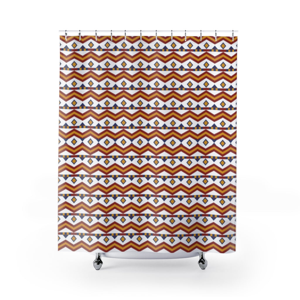 Southwestern Shower Curtain - Boho Chic Bathroom Decor with Tassels | Waterproof Polyester Fabric for Bath, Shower, and Tub - Perfect for Southwestern, Bohemian, or Desert Theme Bathrooms