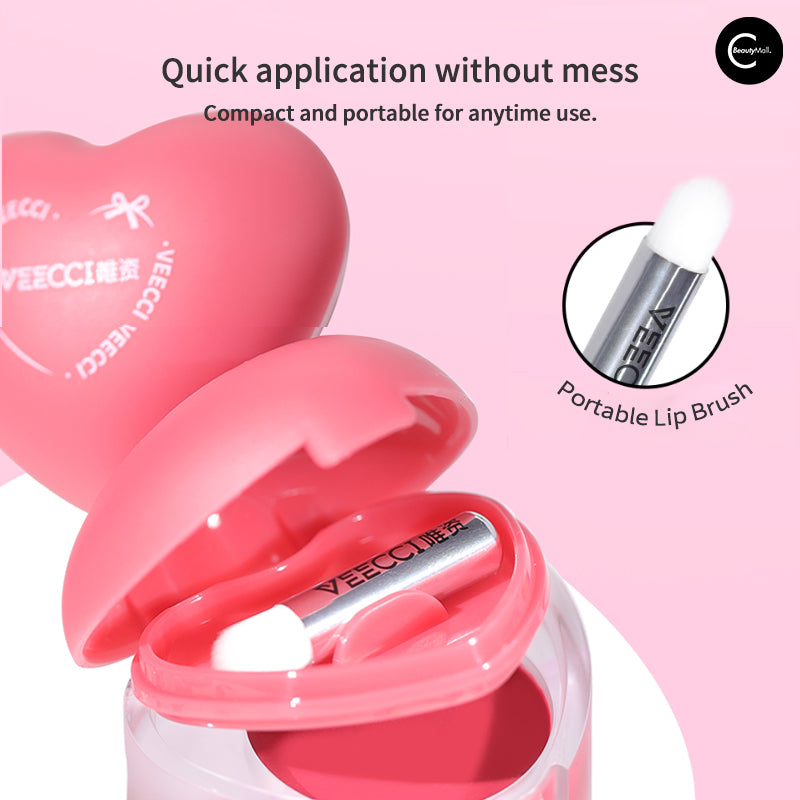 VEECCI Multi-Purpose Lip & Cheek Balm - Tinted Moisturizing Cream for Natural Blush & Lip Color - Perfect for Everyday Makeup, Travel & On-The-Go Touch Ups