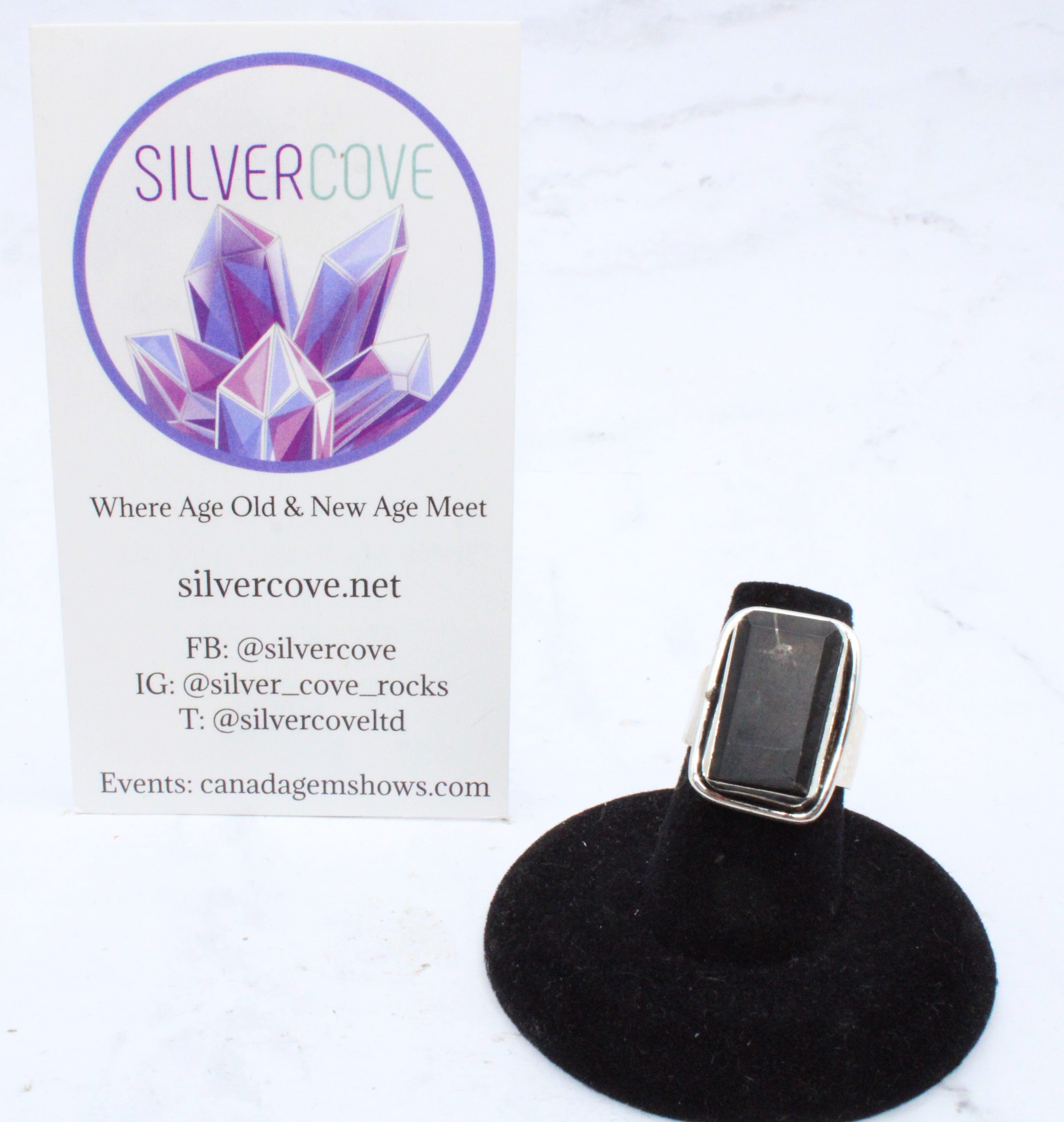 Black Onyx Ring for Women - Size 5.75 - Elegant Sterling Silver Band - Perfect for Everyday Wear, Gift Giving & Spiritual Healing Jewelry