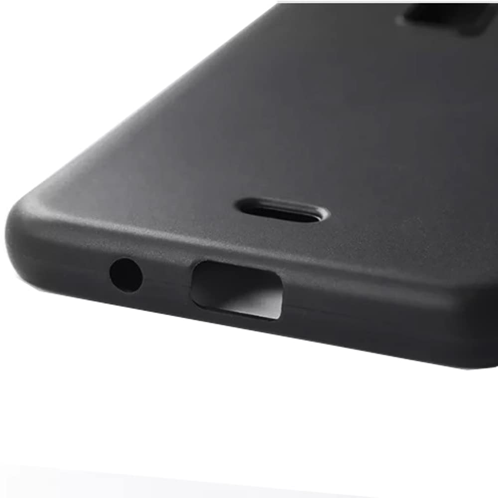 BLU View 3 (B140DL) Phone Case with Screen Protector - Flexible Gel Cover in Black for Shockproof Protection | Perfect for Everyday Use, Work & Outdoor Activities
