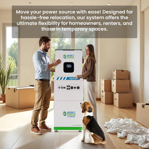 Natures Generator MyGrid 10K Solar Power Kit with 8 x 410W Rigid Solar Panels & Battery Backup - Off-Grid Power Solution for Home, RV, and Emergency Use