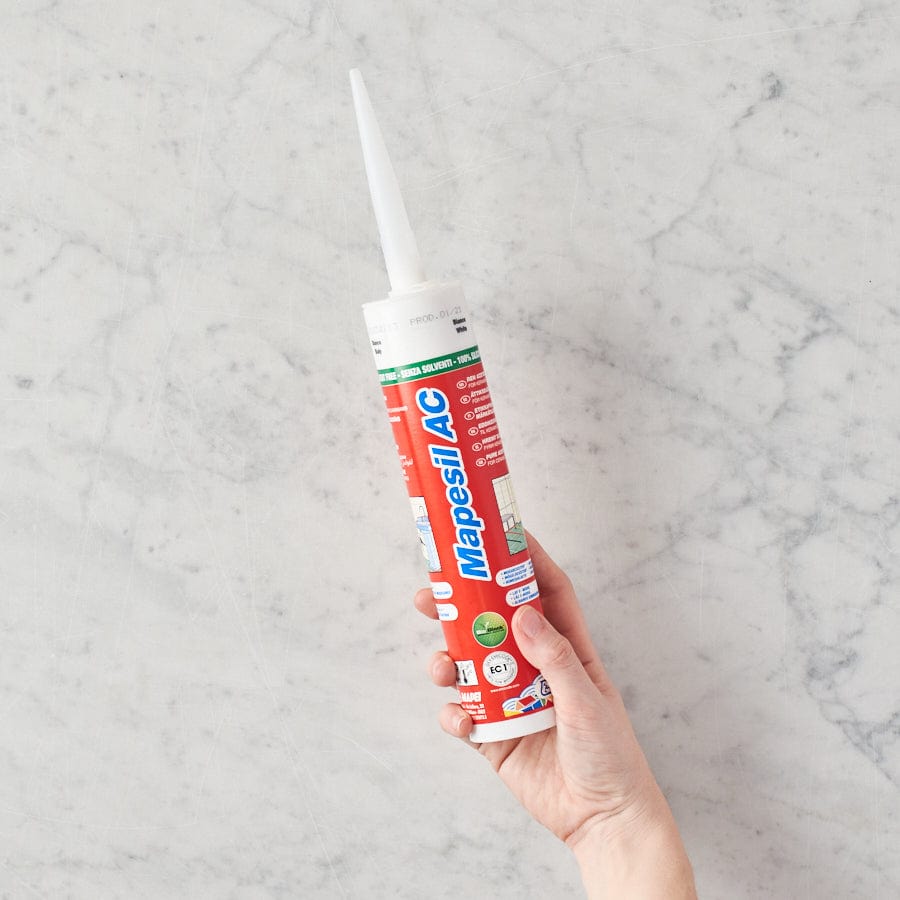 Ancient White Mapei Silicone Sealant Mapesil AC - 10.5 oz (310ml) High-Performance Waterproof Sealant for Bathrooms, Kitchens & Tile Work - Professional Grade Adhesive for Showers, Sinks & Countertops