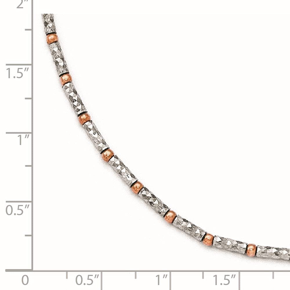 Sterling Silver Rose Gold Plated Diamond Cut Anklet Bracelet for Women - Elegant Ankle Chain Jewelry for Parties, Beach & Everyday Wear