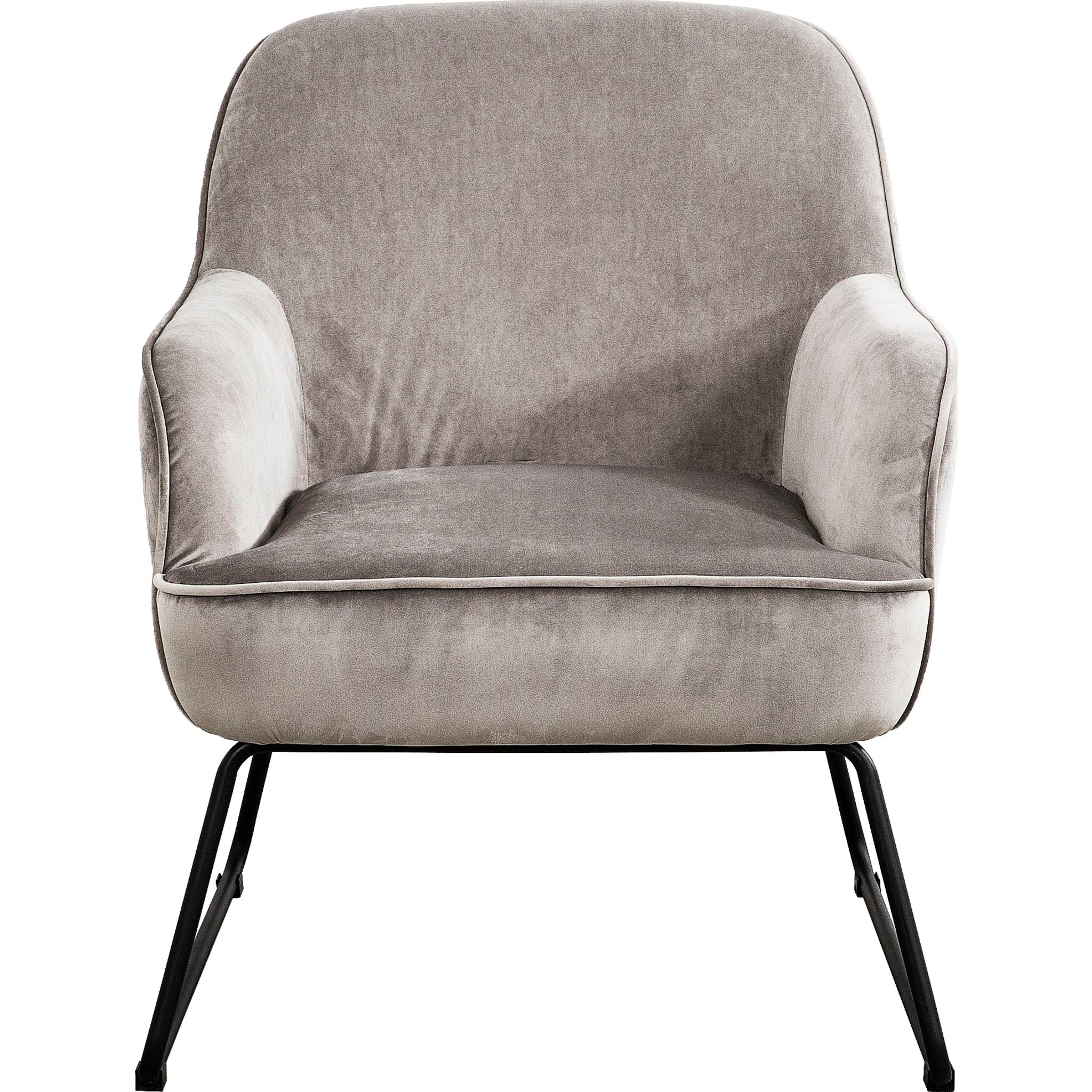 Alea Accent Chair - Velvet Slate Blue Modern Lounge Chair for Living Room, Bedroom & Office - Comfortable Upholstered Armchair with Solid Wood Legs - Perfect for Reading, Relaxing & Home Decor