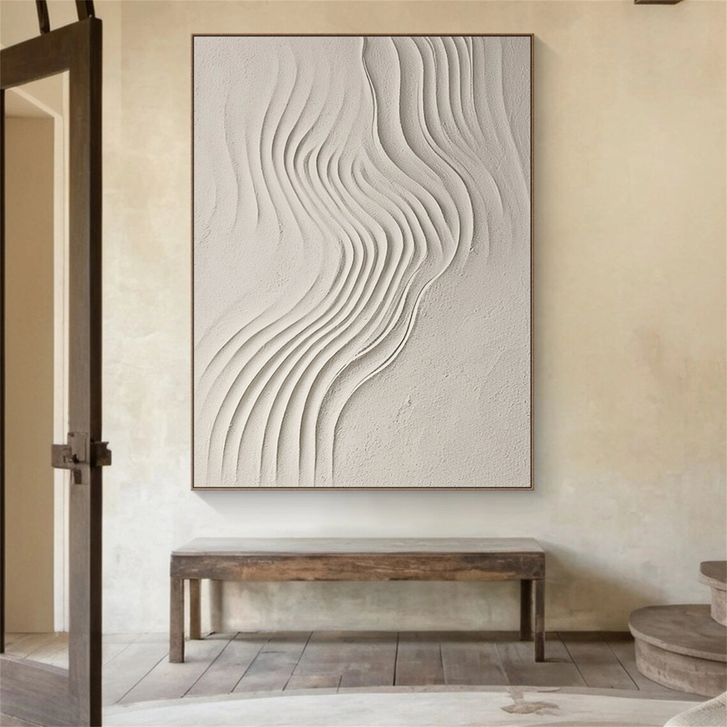 Beige & Brown Abstract Wall Art Print #BB090 - Modern Home Decor for Living Room, Bedroom & Office