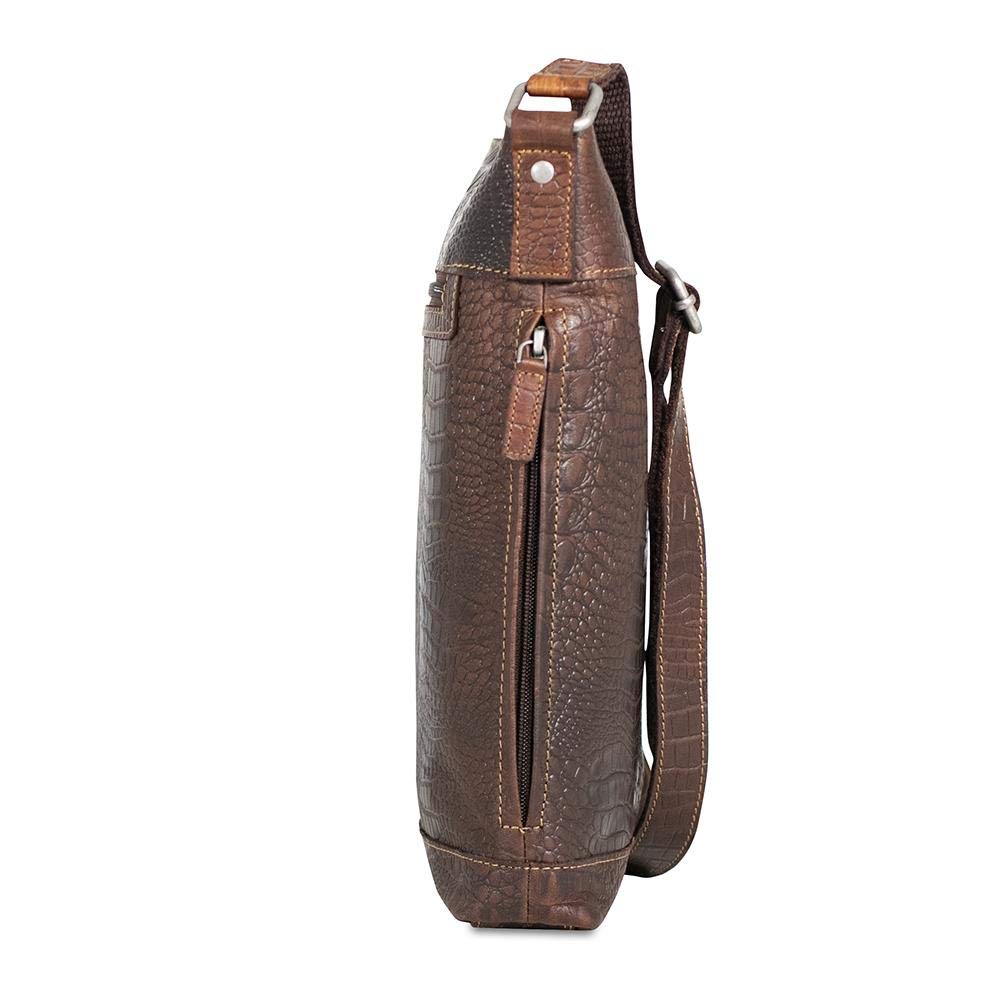 Jack Georges Hornback Crocodile Crossbody Bag #HB312 – Stylish Leather Purse for Women, Perfect for Everyday Use, Travel & Shopping