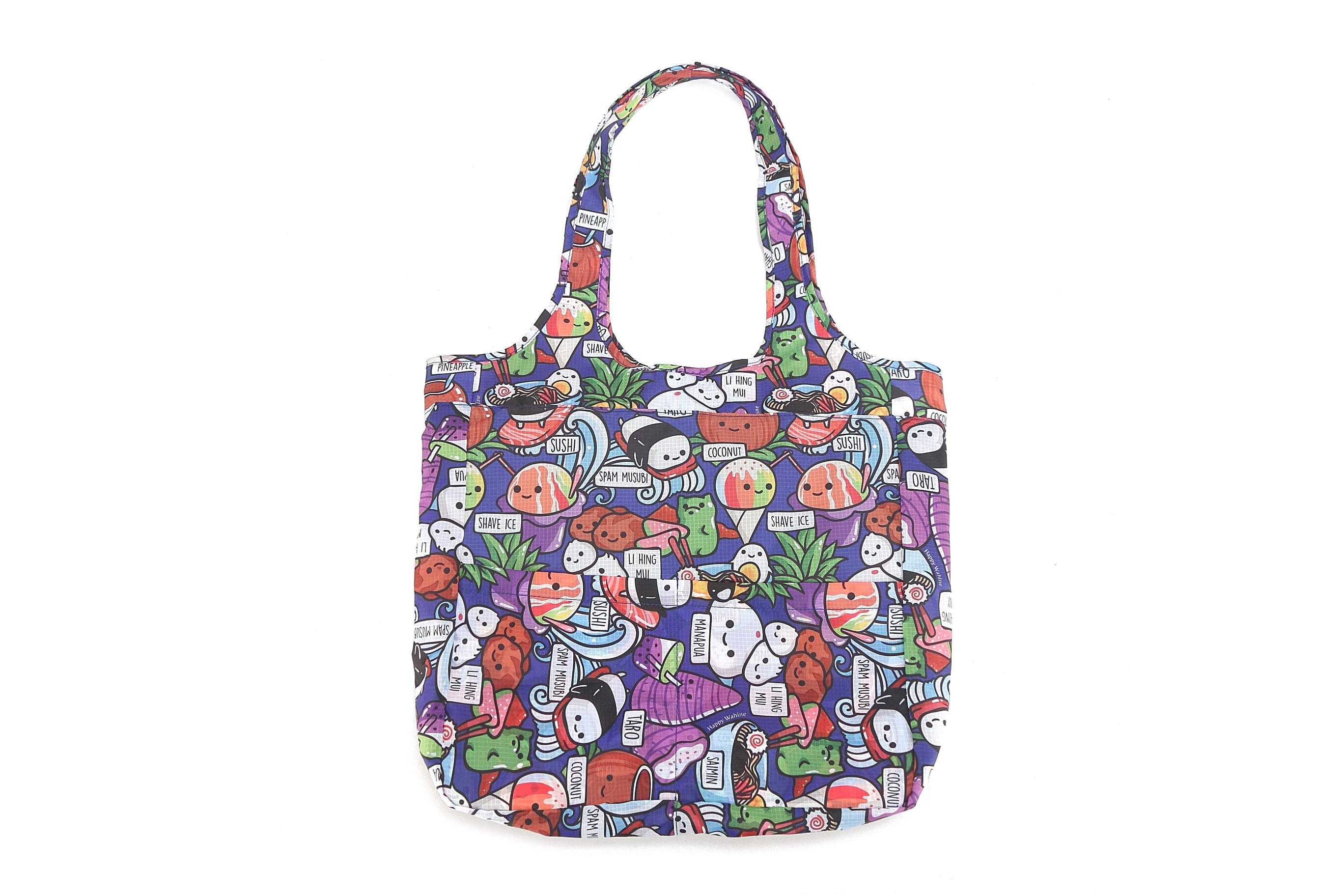 Foldable Reusable Shopping Bag - Jacqueline Craving Hawaii Blue Eco-Friendly Tote for Groceries, Beach, Travel & Daily Use