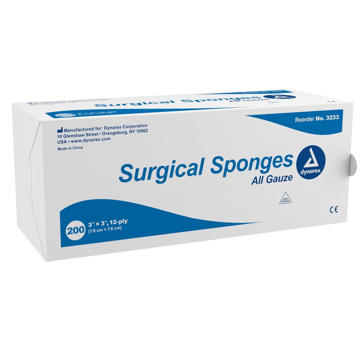 Dynarex Sterile Gauze Sponges | 4x4 Inch, 12-Ply, Non-Woven | First Aid Wound Care for Home, Clinic & Emergency Kits