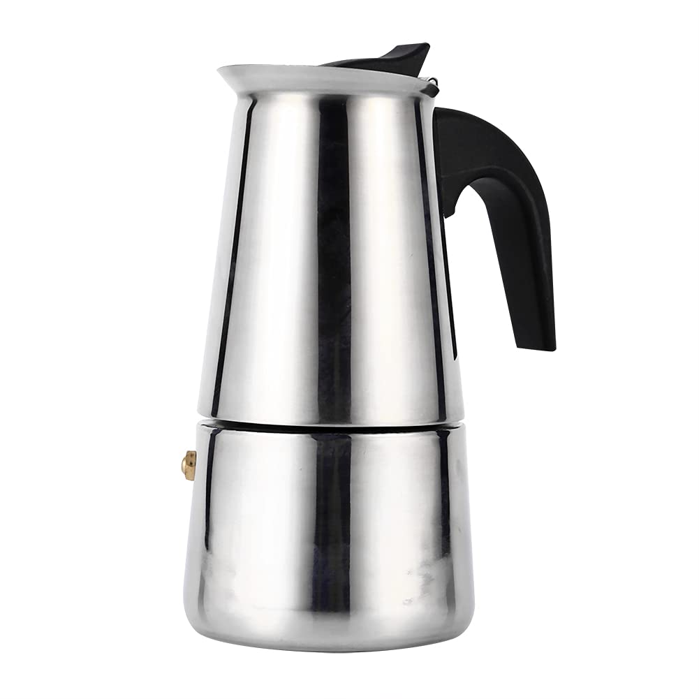 Stainless Steel Moka Coffee Maker 200ml for Home & Office Brewing