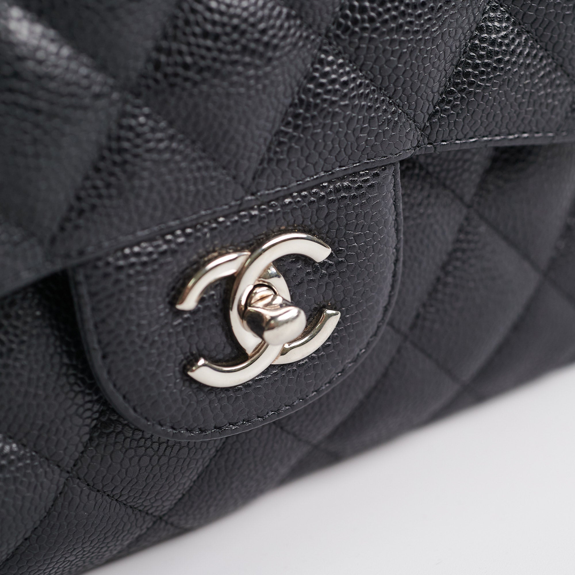 Chanel Quilted Caviar Leather Double Flap Jumbo Bag in Black | Luxury Designer Handbag for Women | Perfect for Evening Events, Work & Travel