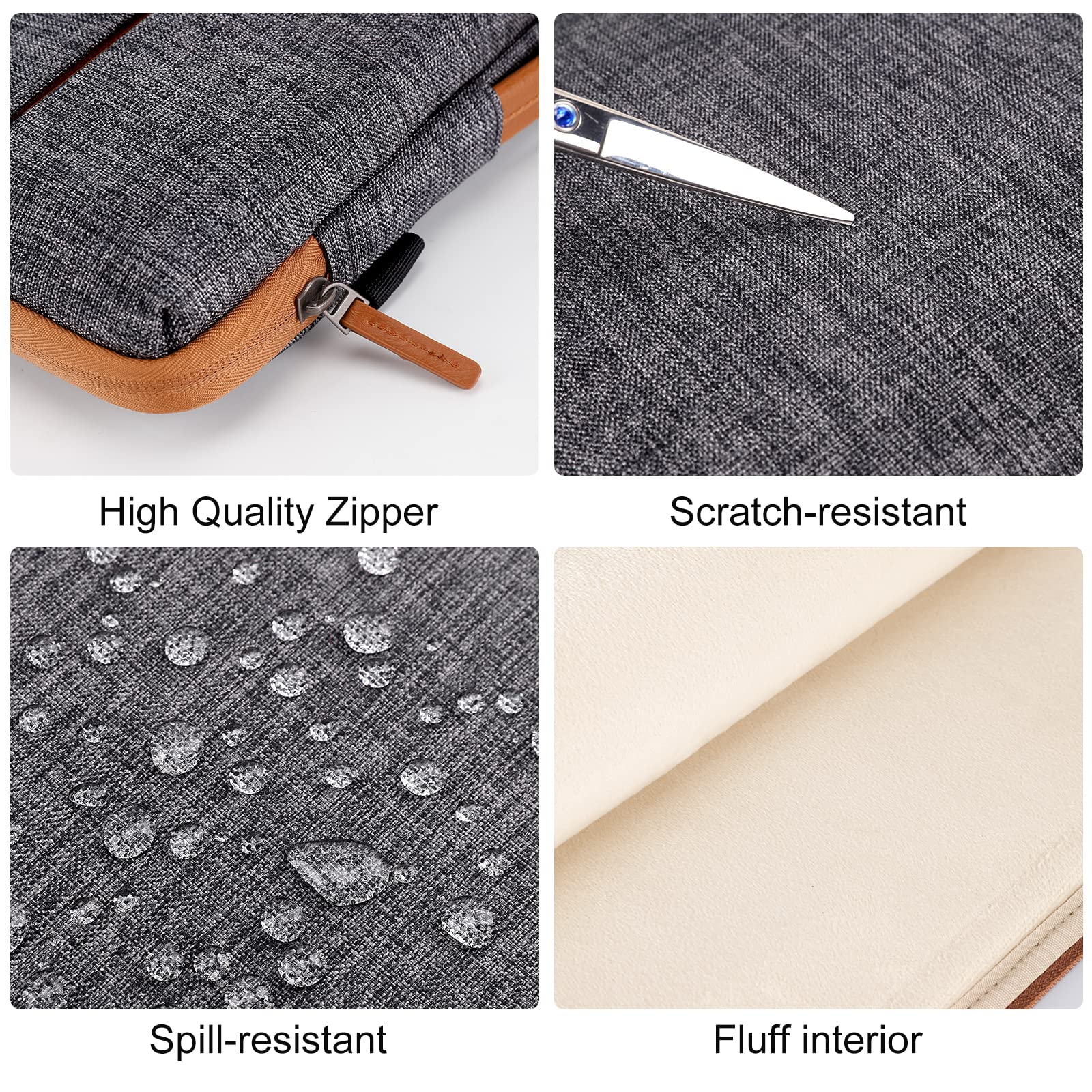 DOMISO 10.1 Inch Tablet Sleeve Shoulder Bag - Water Resistant Laptop Briefcase for iPad Pro 9.7/10.5/11 inch, iPad Air, Surface Go, Lenovo Yoga Book - Perfect for Work, Travel & School Commute