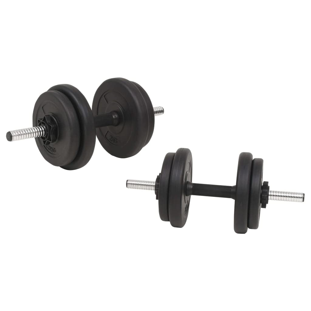 vidaXL Barbell and Dumbbell Set - 66.1 lb Free Weights for Home Gym, Strength Training Equipment for Men & Women - Perfect for Weightlifting, CrossFit, and Full-Body Workouts