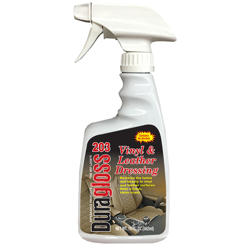 Duragloss 203 Vinyl & Leather Dressing - Premium Car Interior Cleaner & Protector for Seats, Dashboards & More | Restores Shine & Prevents Cracking | Ideal for Cars, Boats, Motorcycles & Furniture