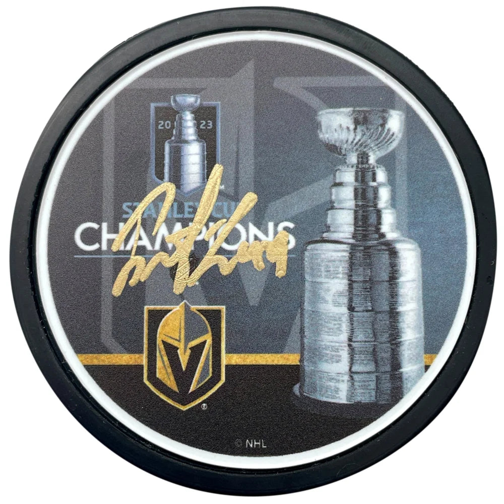 Ivan Barbashev Autographed Stanley Cup Vegas Golden Knights Hockey Puck with COA - Signed Collectible for Hockey Fans & Memorabilia Enthusiasts - Perfect for Display, Gifts, and Sports Collections