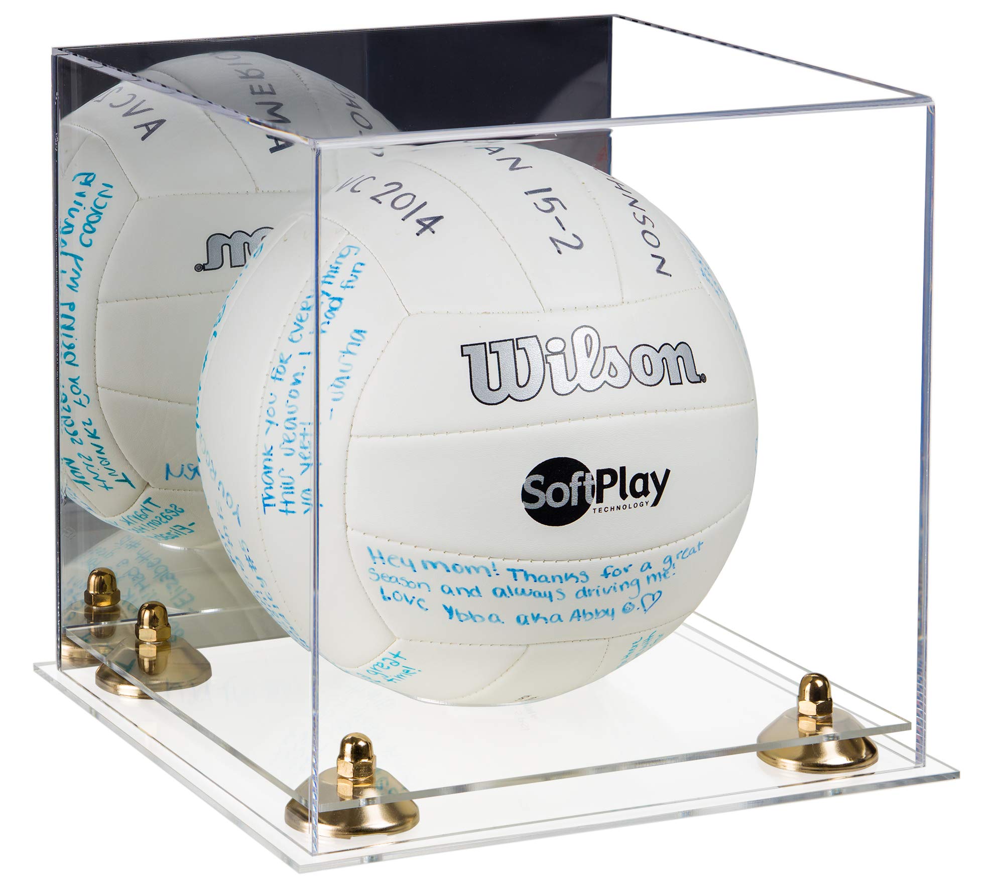 Premium Acrylic Volleyball Display Case - Shatterproof & UV Protected for Sports Memorabilia - Perfect for Trophy Showcase, Collectible Protection, and Home Decor Display